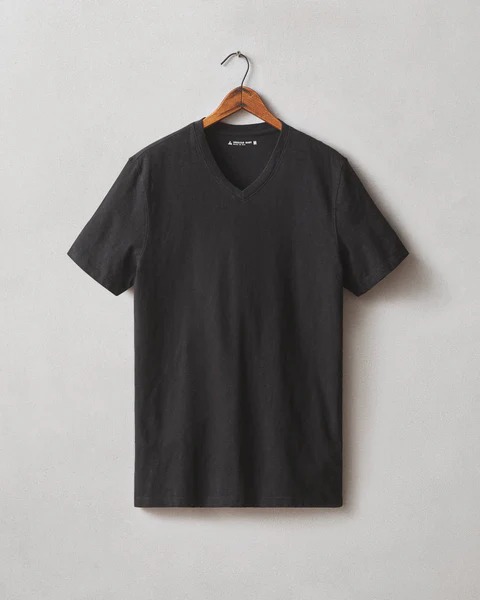 Boy's V Neck T-Shirt (Bamboo Cotton-Garment Dyed)