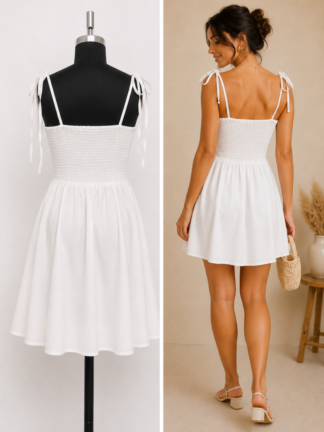 Women’s Halfhand dress White - Image 4