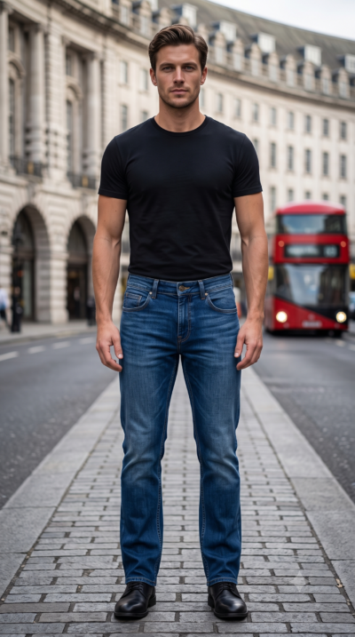 Men's Jeans - Dark Blue (720 g Denim. Pay for only 550 g)