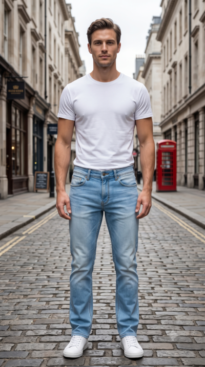 Men's Jeans - Sky Blue (710 g Denim. Pay for only 550 g)