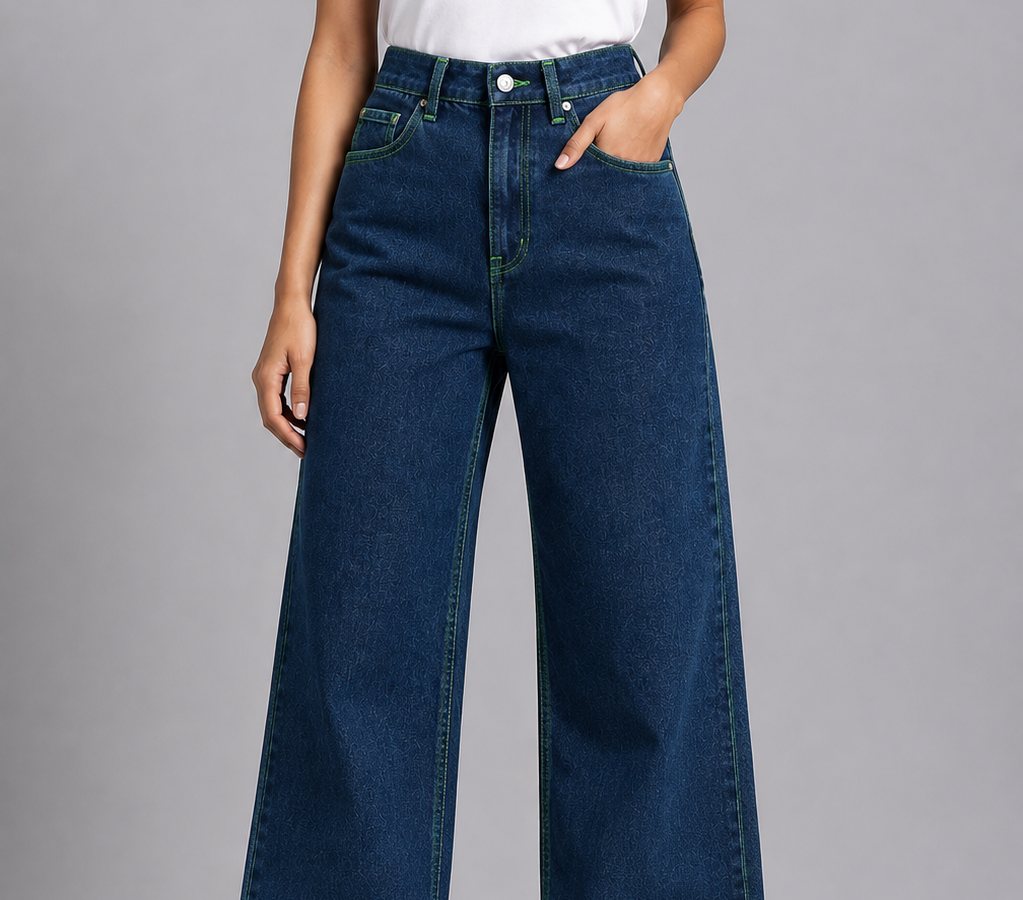 Green Tinted Blue Stretch Denim Jeans – Weigh N Buy