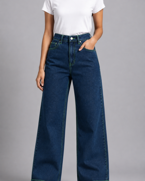 Green Tinted Blue Stretch Denim Jeans – Weigh N Buy