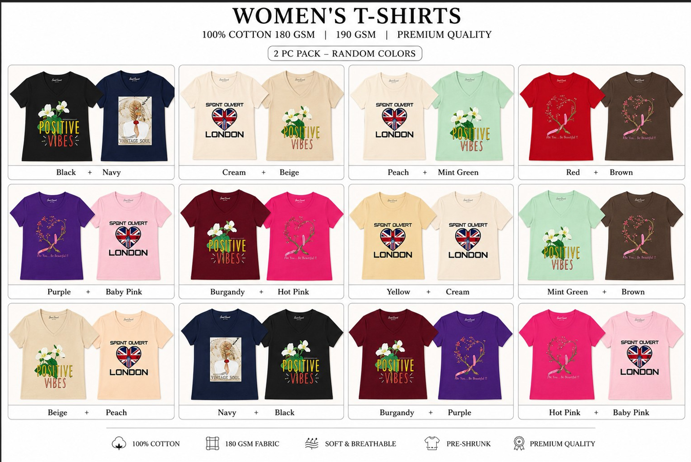 Women's Assorted T-Shirt 2 Pack