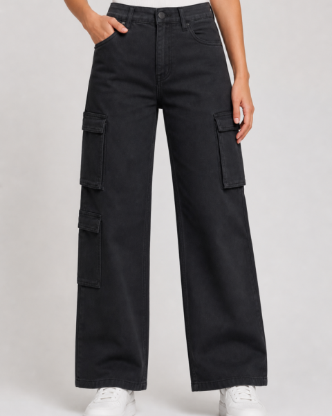 Black Cotton-Rich Stretch Denim Jeans