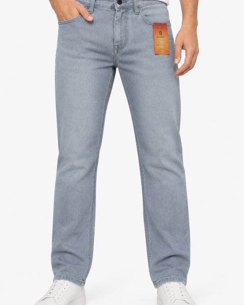 Ash Grey Cotton-Rich Stretch Denim Jeans