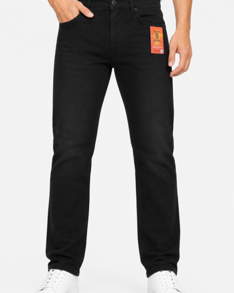 Jet Black Cotton-Rich Stretch Denim Jeans