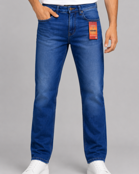 Royal Blue Cotton-Rich Stretch Denim Jeans