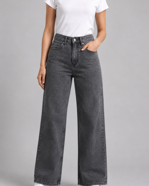 Grey Cotton-Rich Stretch Denim Jeans