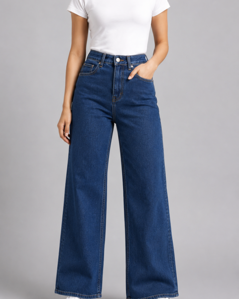 Blue Cotton-Rich Stretch Denim Jeans