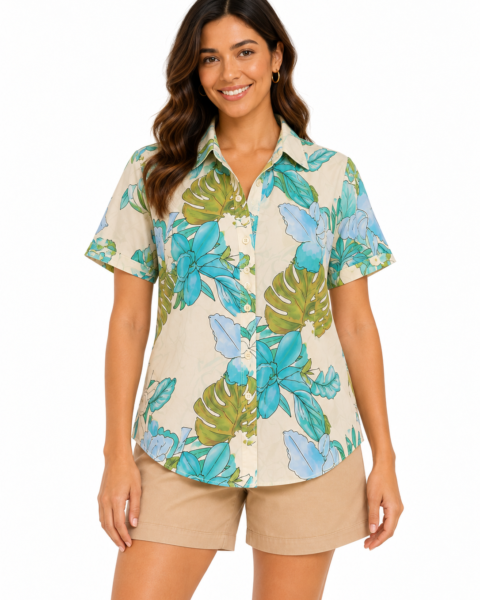Sandal Print Crepe Top