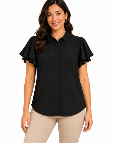 Black Crepe Top