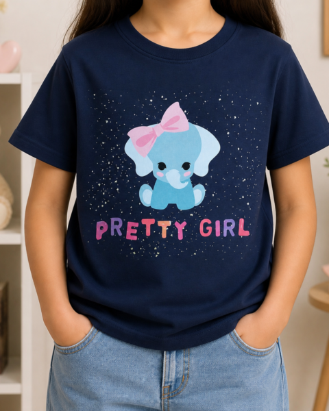 Girls' Pure Cotton T-Shirt Assorted 3-Pack