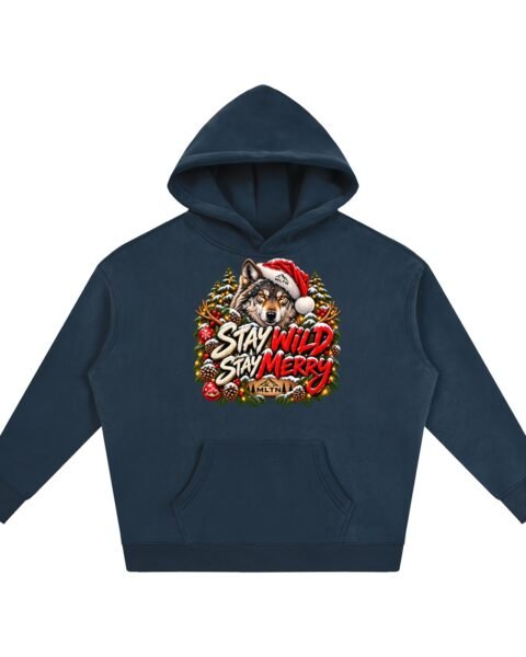 Christmas - Oversize Fleeced Hoodie - Stay Wild